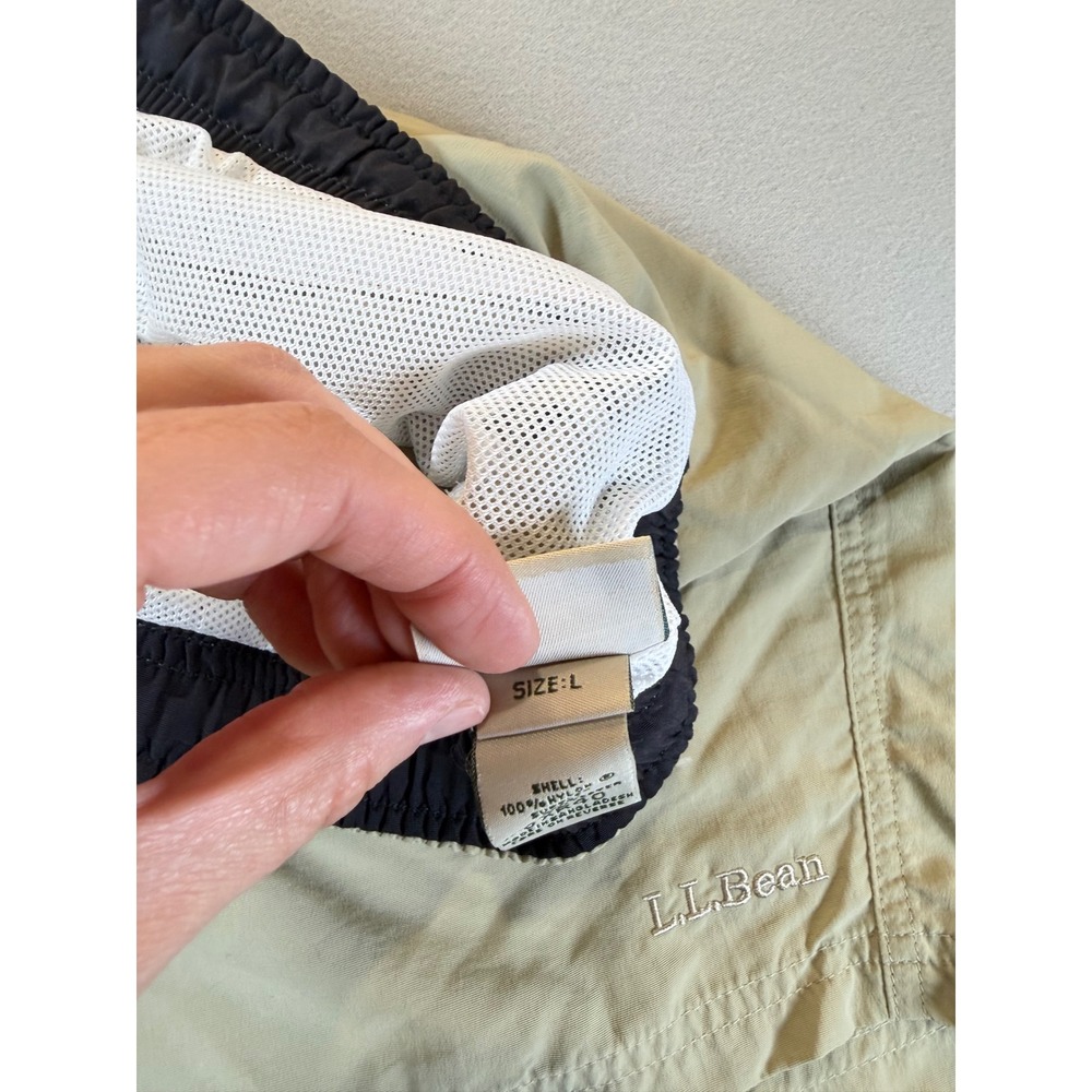 LL Bean Supplex Nylon Shorts Tan Khaki Mesh Lined Hiking Water Mens XL 0XR40 - Picture 10 of 14